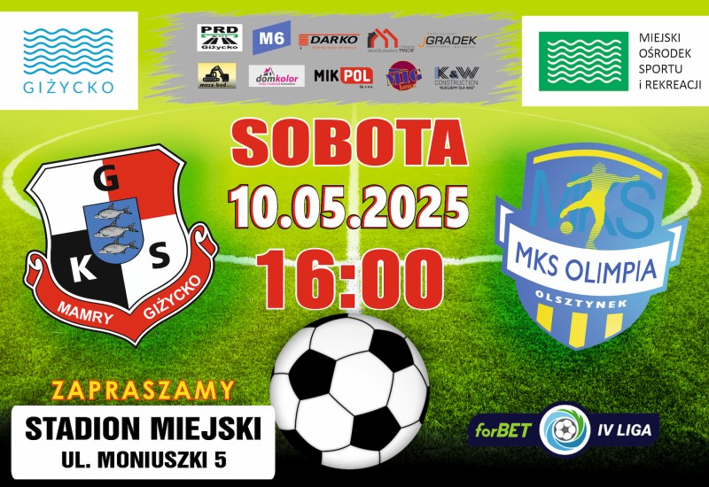 GKS Mamry Giżycko VS MKS Olimpia Olsztynek